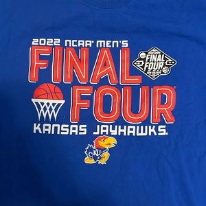 2022 NCAA Men’s Final Four Kansas Jayhawks short sleeve t-shirt.